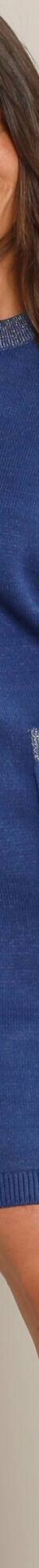 Robe pull détails brillants, 2 poches (bleu) Robe pull détails brillants, 2 poches (bleu)